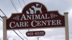 The sign outside of our veterinary center