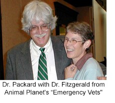 Dr. Packard with Dr. Fitzgerald from Animal Planet's “Emergency Vets"