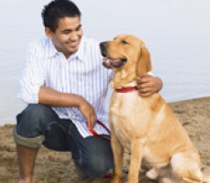 Man with best friend