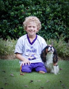 Kid with a dog